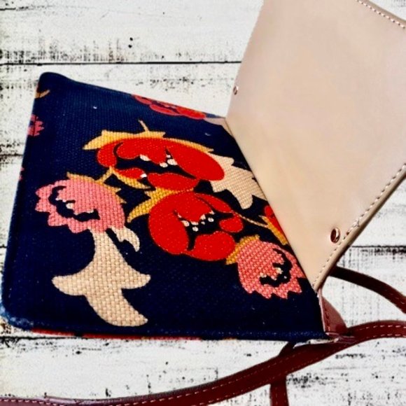 Crossbody Handbag Linen + Leather Skinny SPARTINA Daufuskie Island - Picture 8 of 13